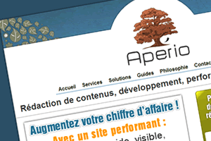 Capture du site Apério.